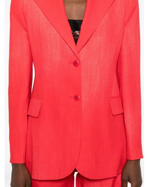 Ermanno Scervino Red Flap-Pocket Blazer