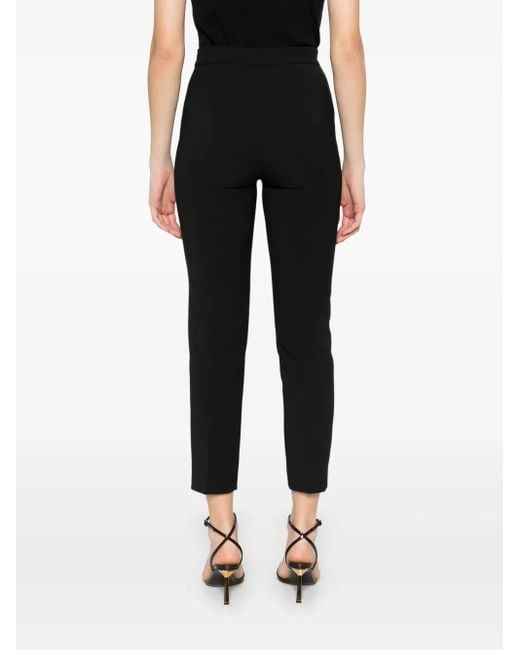 Elisabetta Franchi Black Tailored Trousers With Piped-Trim Detailing