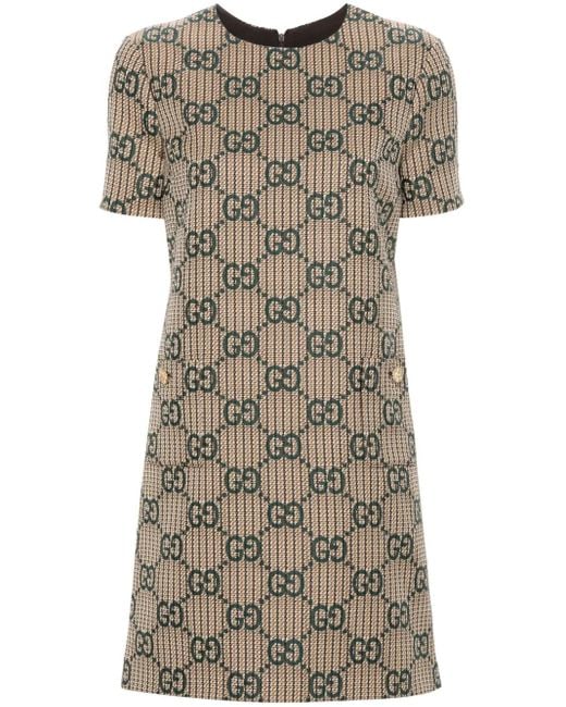 【関税＆送料込み】Gucci Wool Mini Dress GG wool minidress in pink - Gucci | Mytheresa