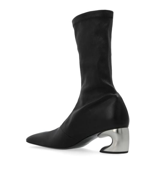 Jil Sander Black 60Mm Contrast-Heel Ankle Boots