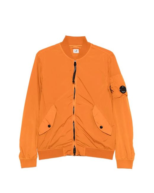 C P Company Orange Veste Bomber Nycra-R for men