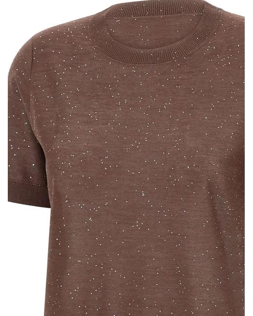 Kangra Brown Sequin Sweater