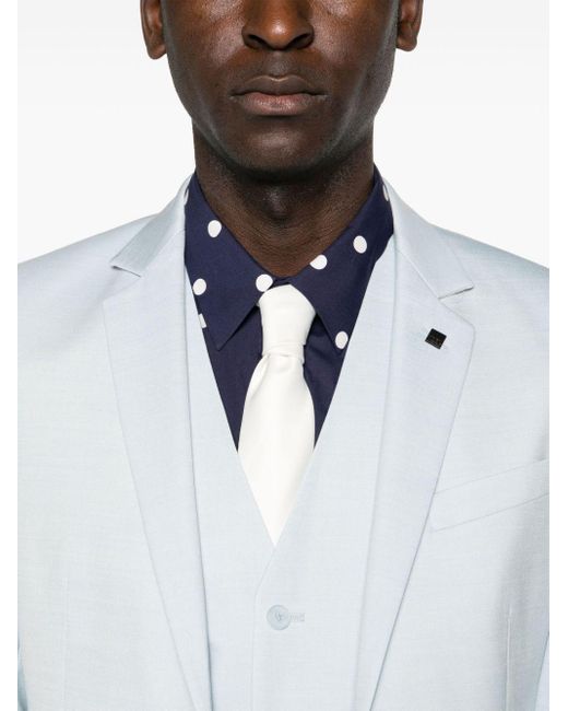 Karl Lagerfeld White Single-breasted Tailored Suit for men