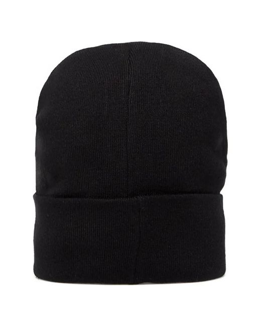 Guess Black Logo-Patch Beanie Hat
