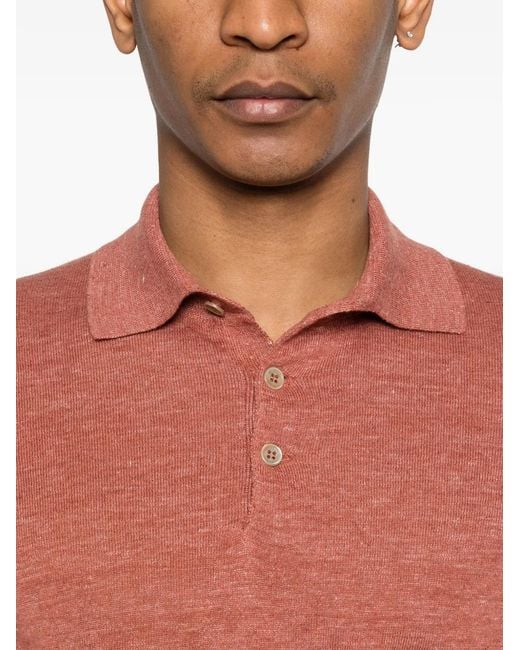 Brunello Cucinelli メンズ ピンク ポロシャツ 【公式通販】