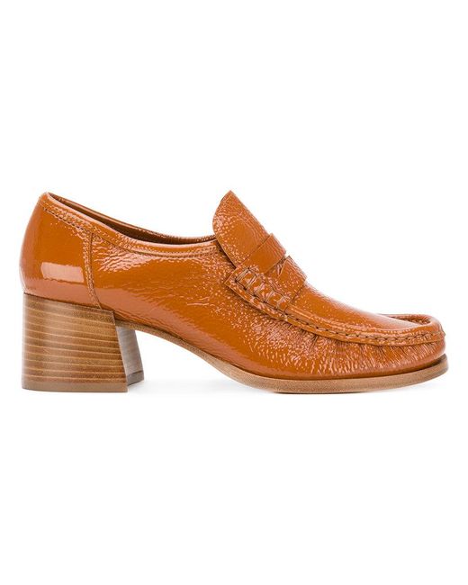 Lathbridge By Patrick Cox Brown Stacked Heel Loafers