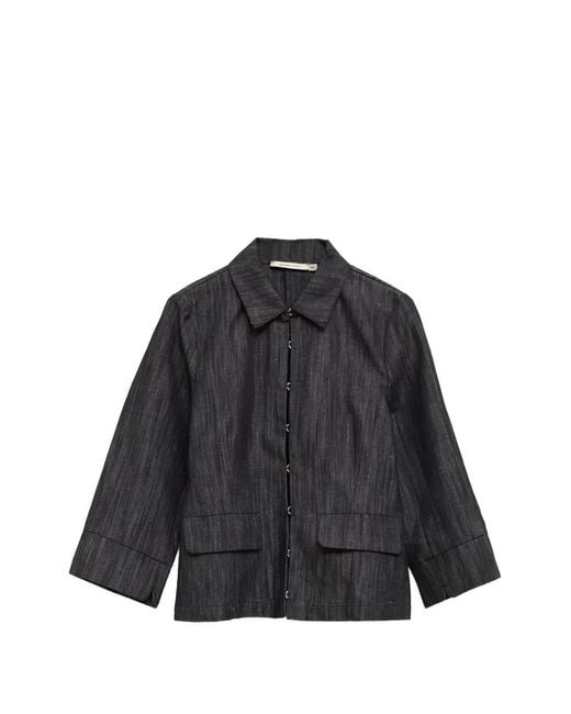 Paloma Wool Black Valeva Hook-Fastening Shirt