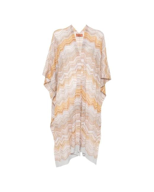 Missoni White Chevron-Pattern Scarf