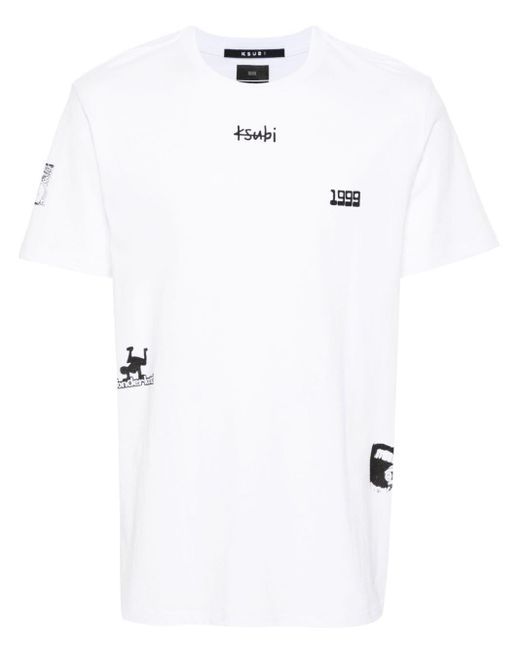 Ksubi White Zine Kash Cotton T-shirt for men