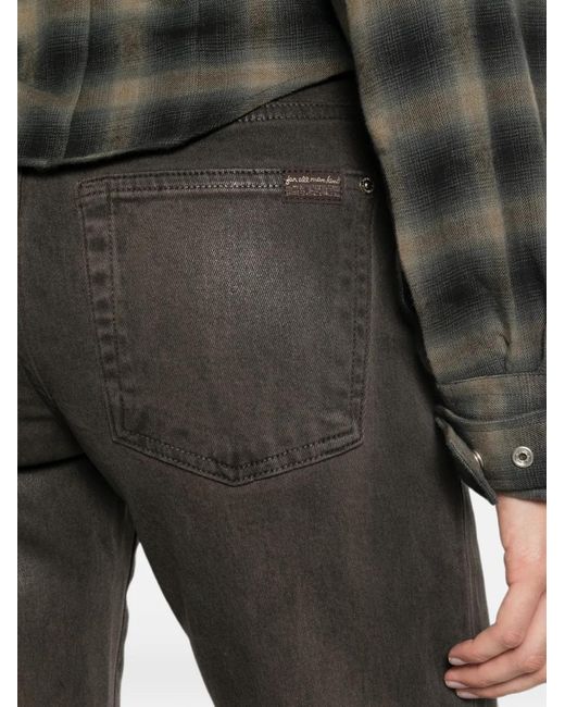 7 For All Mankind Gray Coated Jeans