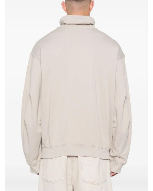 Helmut Lang White Funnel-Neck Sweatshirt for men