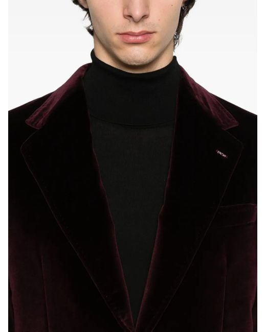 Blazer En Velours À Simple Boutonnage Husbands pour homme en coloris Black