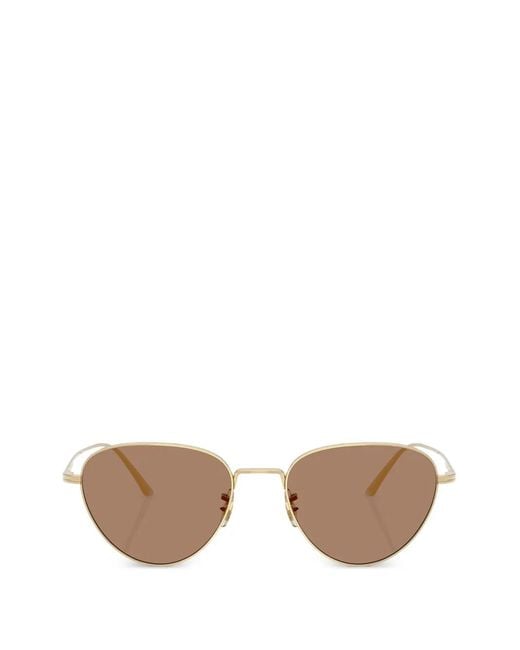 Oliver Peoples Metallic 1991C Pilot-Frame Sunglasses