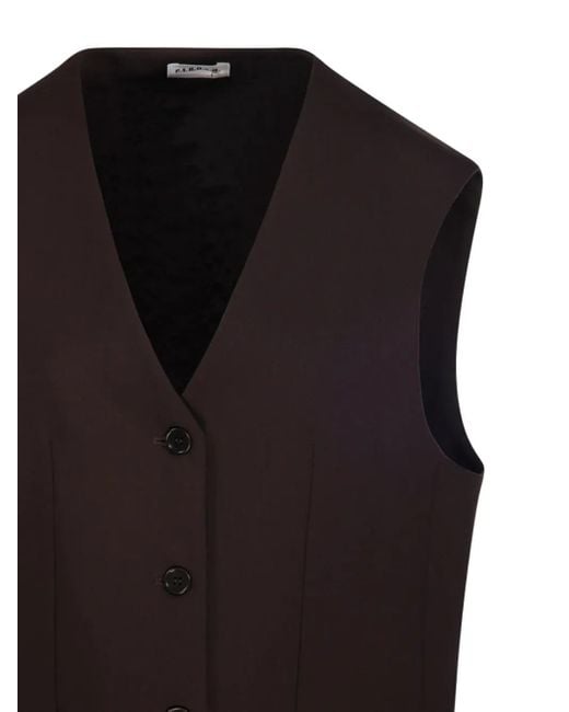 P.A.R.O.S.H. Black Buttoned Waistcoat