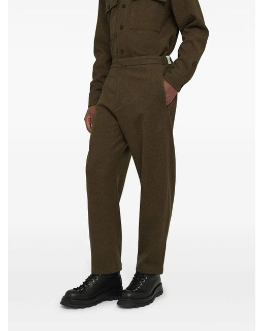 Jil Sander Tapered-Hose Mit Logo-Patch in Green für Herren