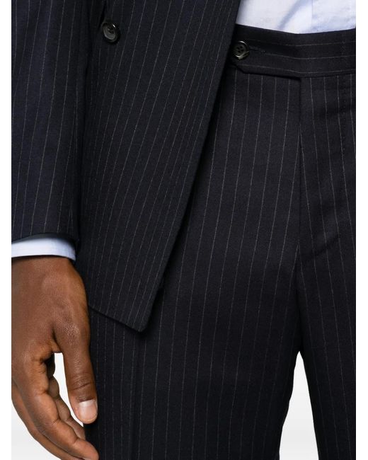 Canali Blue Pinstripe Double-Breasted Suit for men