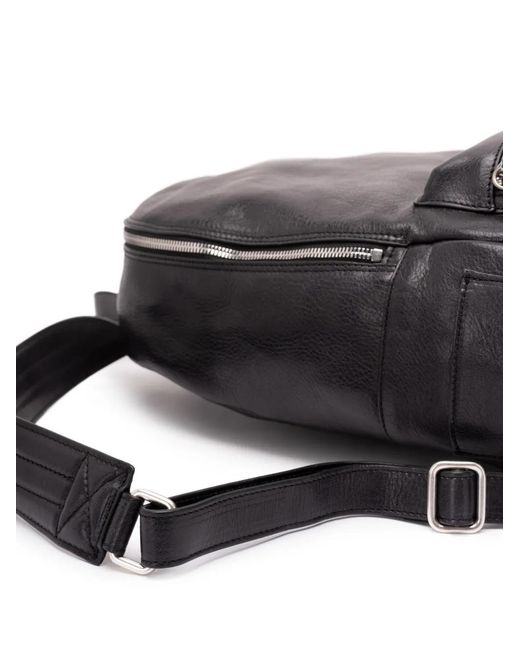 Orciani Black Lagoon Leather Backpack for men