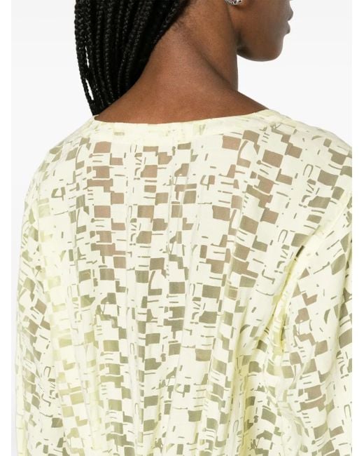 Henrik Vibskov Yellow Bulk Jacquard Midi Dress