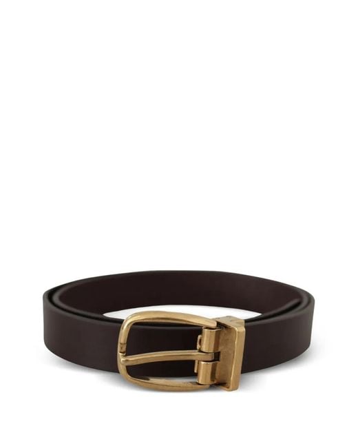 Dolce & Gabbana Black Buckle-Fastening Leather Belt for men
