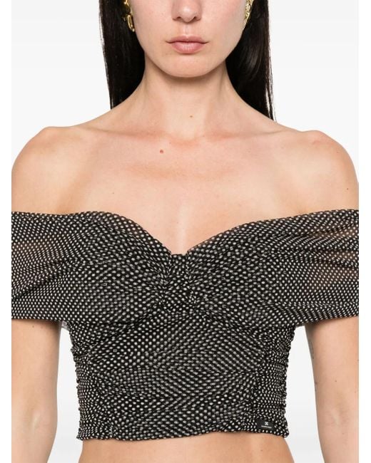 Elisabetta Franchi Black Polka-Dot Top