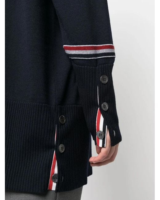 Thom Browne Blue Maglione Girocollo