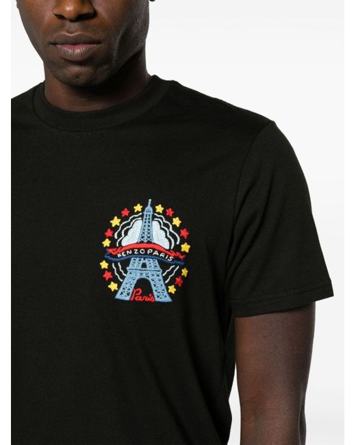 KENZO Besticktes T-Shirt in Black für Herren