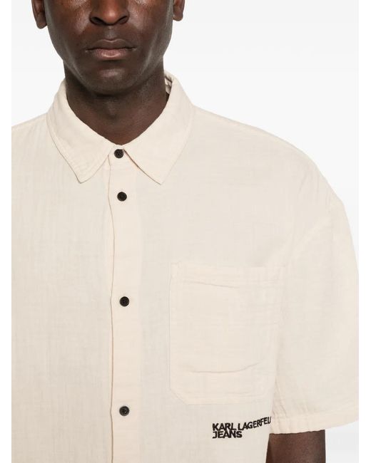 Karl Lagerfeld Natural Short-Sleeves Shirt for men