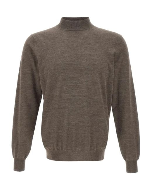 FILIPPO DE LAURENTIIS Gray High-Neck Sweater for men