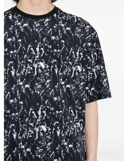 Karl Lagerfeld T-shirt Met Logoprint in het Black voor heren