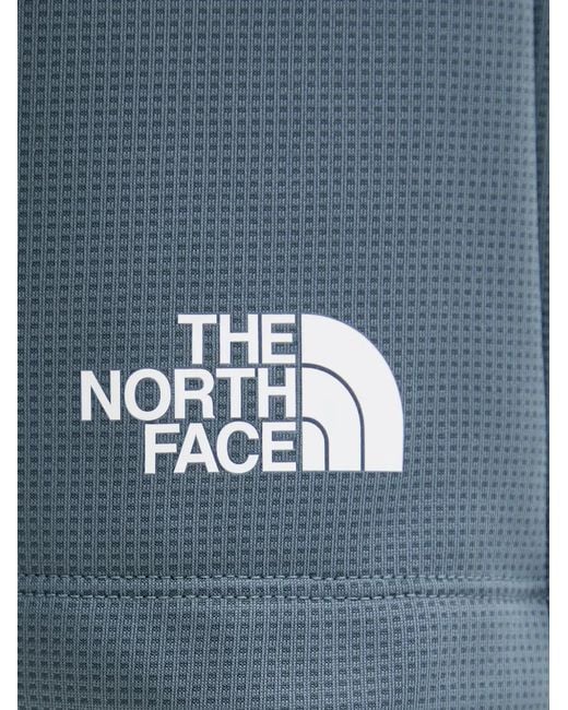 The North Face Blue Logo-Print Waffle-Knit Shorts for men