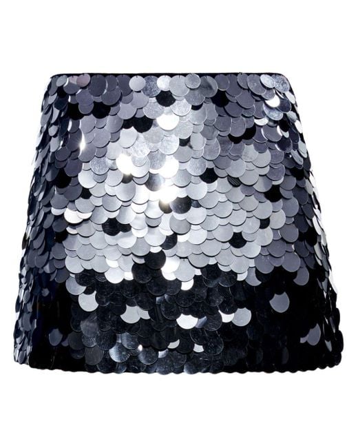 Alice + Olivia Blue Rubi Sequin-embellished Straight Skirt