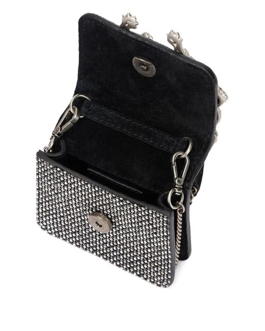 Roberto Cavalli Black Mini Roar Phone Bag