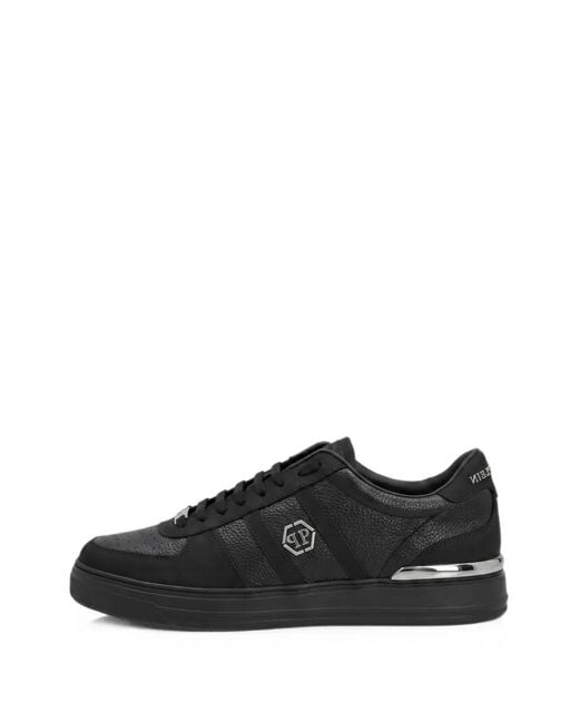 Philipp Plein Black Low-Top Sneakers Mix-Color