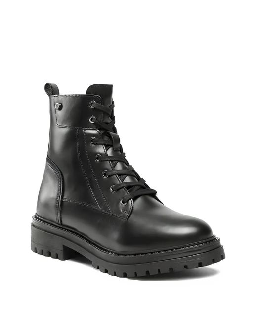 Geox Black Iridea Combat Boots