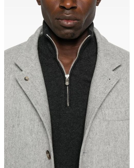 Brunello Cucinelli Black Cashmere High-Neck Sweater for men