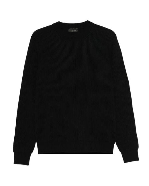 Roberto Collina Black Merino Wool Jumper for men