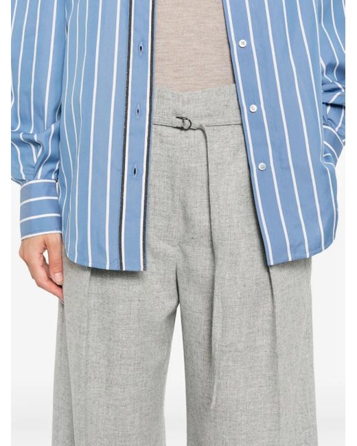 Brunello Cucinelli ベルテッド パンツ Gray