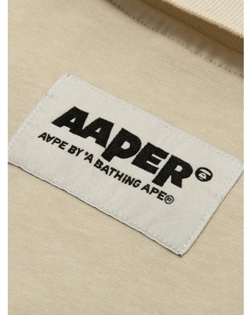 Aape By A Bathing Ape Natural Polo À Appliqué for men