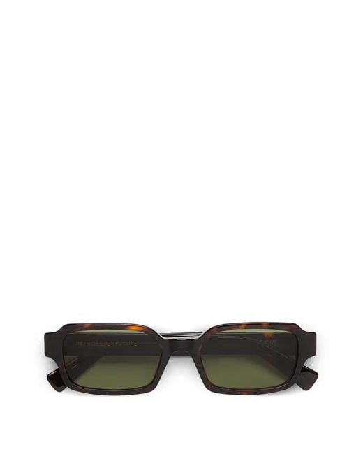 Retrosuperfuture Black Rectangle-Frame Sunglasses