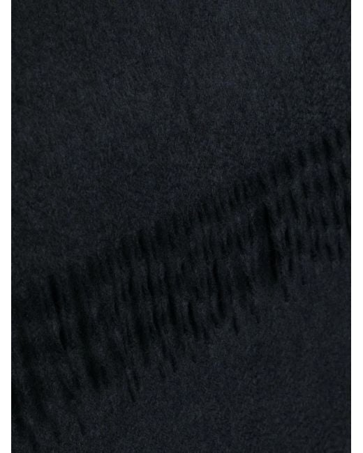 N.Peal Cashmere Blue Fringed Rectangle Scarf
