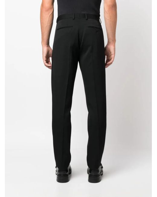 Lanvin Black Classic Tuxedo Cigarette Trousers For for men