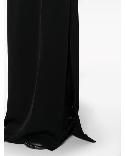 Stella McCartney Black One-Shoulder Scarf Maxi Dress