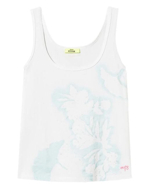 Twinset X Myfo Floral-Print Tank Top in White Lyst UK