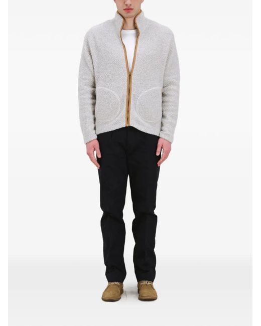 Fortela Gray Teddy Zip Jacket for men