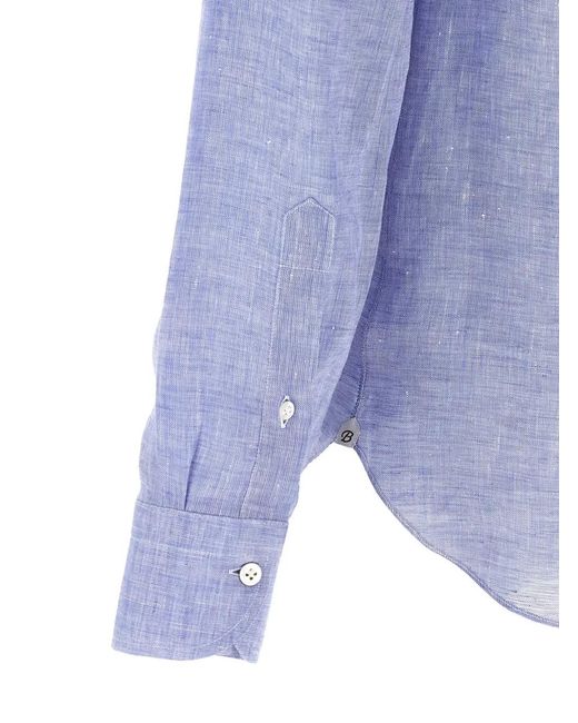 Camisa Con Solapa Con Botones Borriello de hombre de color Blue