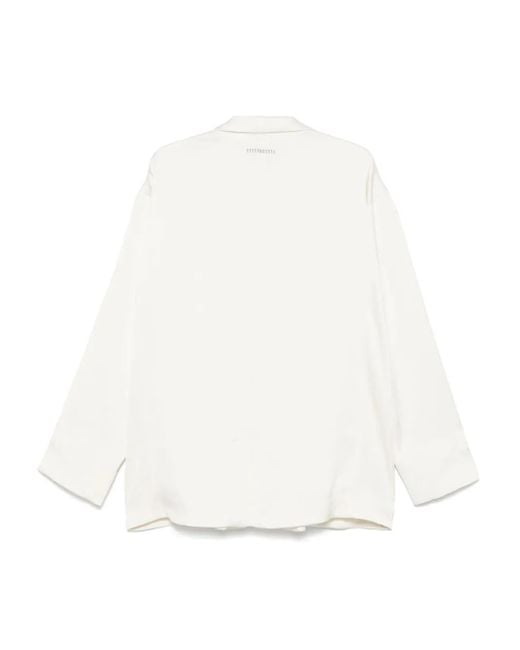 Societe Anonyme White Single-Breasted Blazer