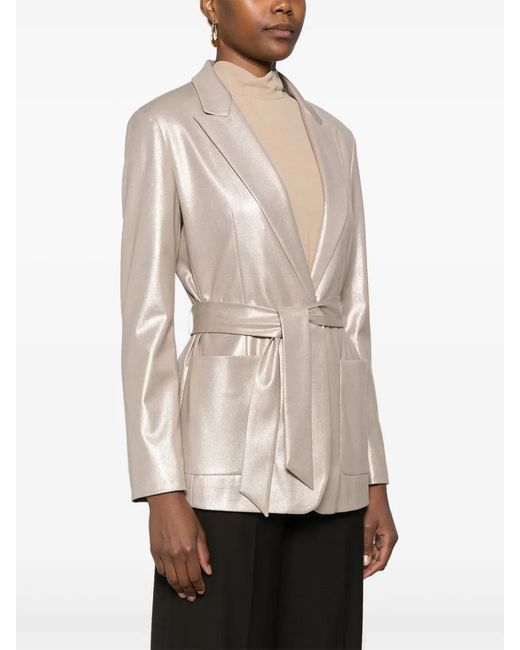 Herno Natural Lamé Blazer