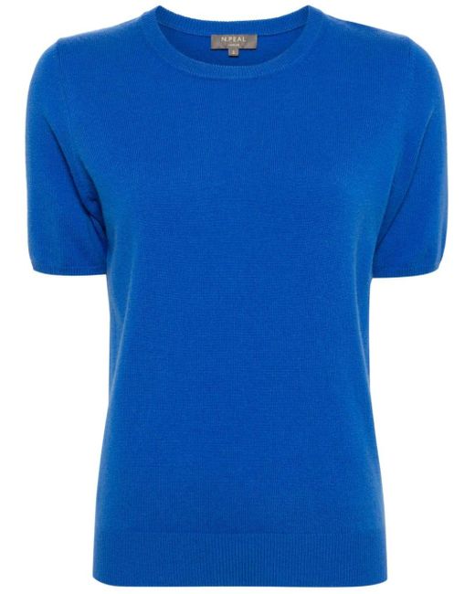 Milly cashmere top di N.Peal Cashmere in Blue