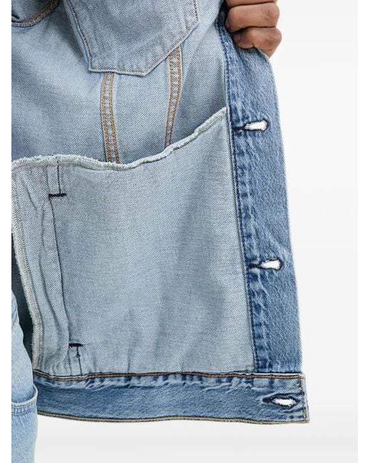 メンズ Levi's ボタン デニムジャケット Blue