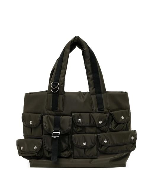 Sacai Multi-Pocket Tote Bag in Black | Lyst